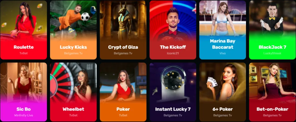Games at Wino Casino