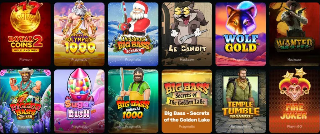 Games at Wino Casino